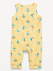 Image number 2 showing, Sleeveless Waffle-Knit Henley One-Piece for Baby