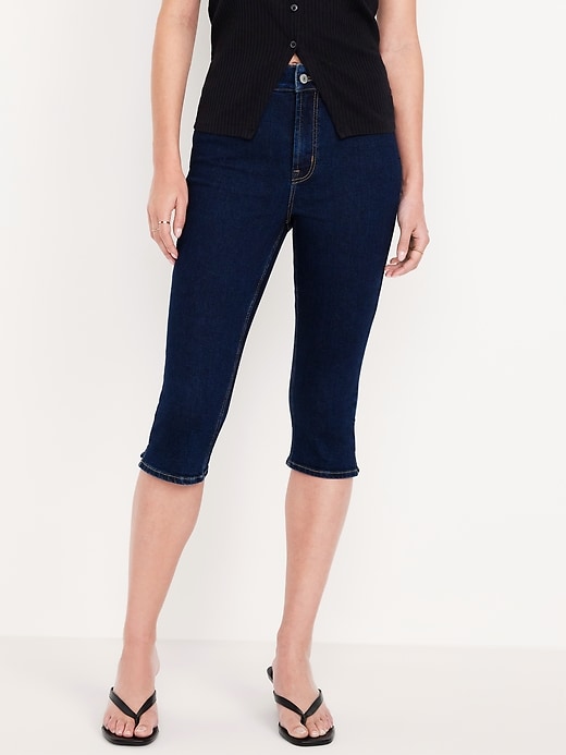 Image number 2 showing, High-Waisted Rockstar Slim Capri Jeans