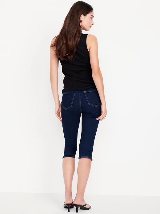 Image number 3 showing, High-Waisted Rockstar Slim Capri Jeans