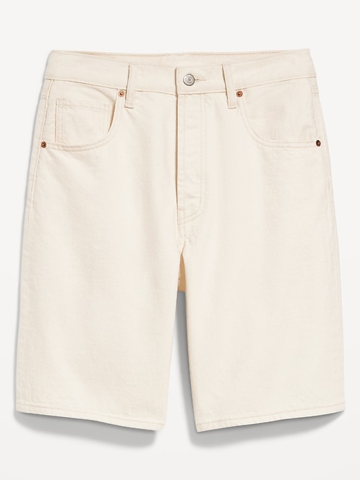 Image number 4 showing, Mid-Rise Baggy Jean Bermuda Shorts -- 9-inch inseam