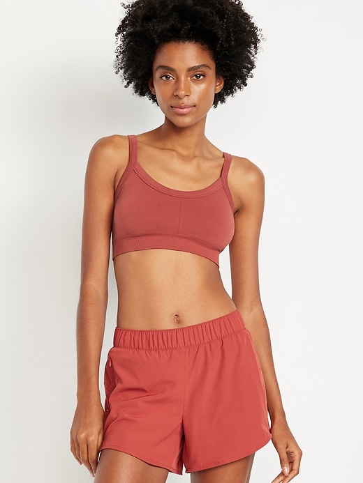Image number 1 showing, Light Support Fluid Seamless Ribbed Sports Bra