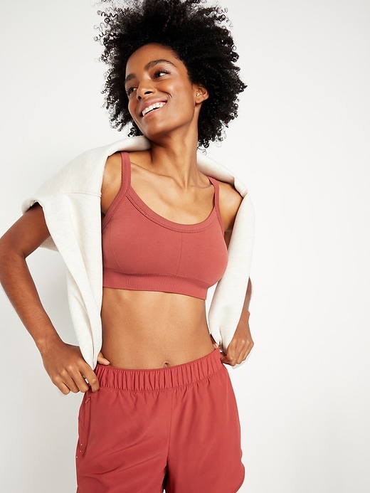 Image number 3 showing, Light Support Fluid Seamless Ribbed Sports Bra