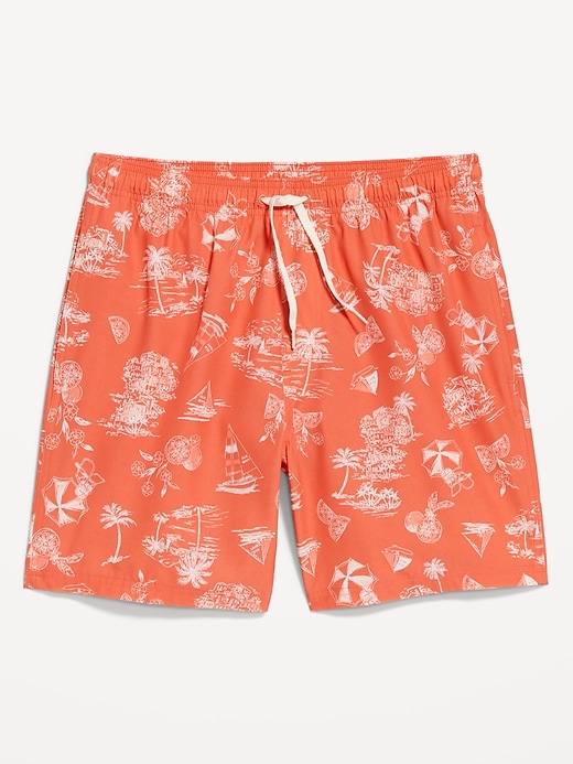 Image number 3 showing, Printed Swim Trunks -- 7-inch inseam