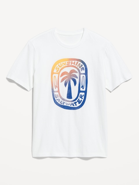 Crew-Neck Graphic T-Shirt - White