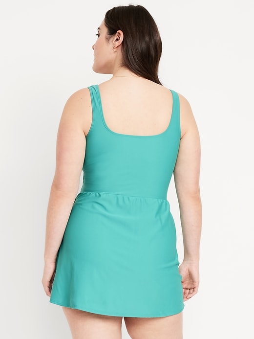 Image number 6 showing, Matte Side-Tie Swim Dress