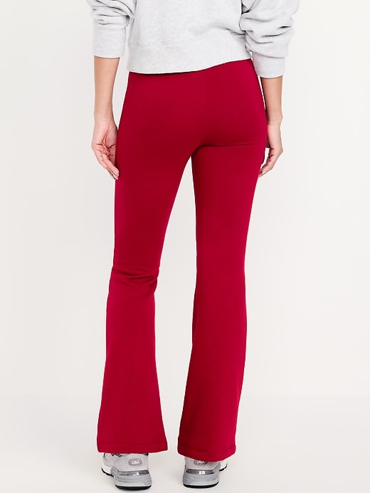 Image number 5 showing, High-Waisted Fleece-Lined Flare Leggings