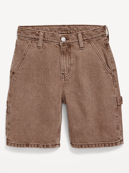 Image number 4 showing, Knee Length Baggy Carpenter Jean Shorts for Boys
