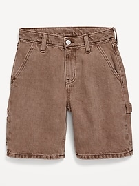 View large product image 4 of 5. Knee Length Baggy Carpenter Jean Shorts for Boys