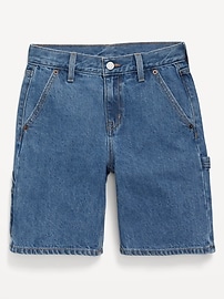 View large product image 4 of 5. Knee Length Baggy Carpenter Jean Shorts for Boys