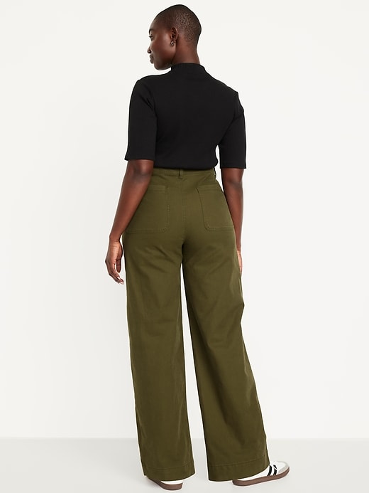 Image number 5 showing, Extra High-Waisted Mariner Wide-Leg Pants