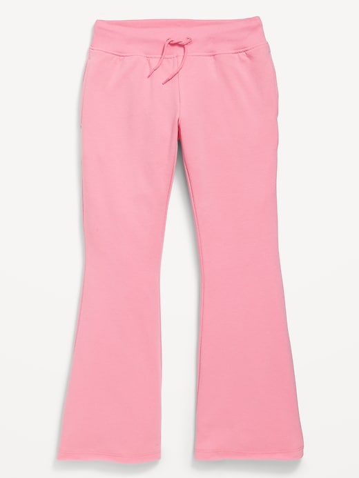Image number 4 showing, Mid-Rise Flare-Leg Fleece Sweatpants for Girls