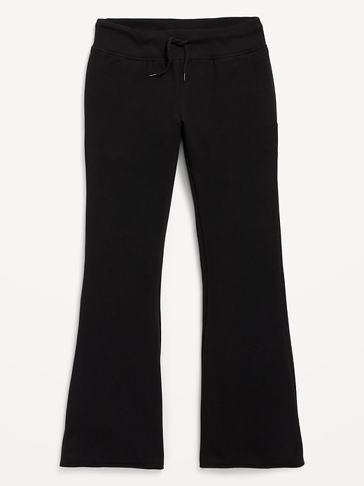 Image number 4 showing, Mid-Rise Flare-Leg Fleece Sweatpants for Girls