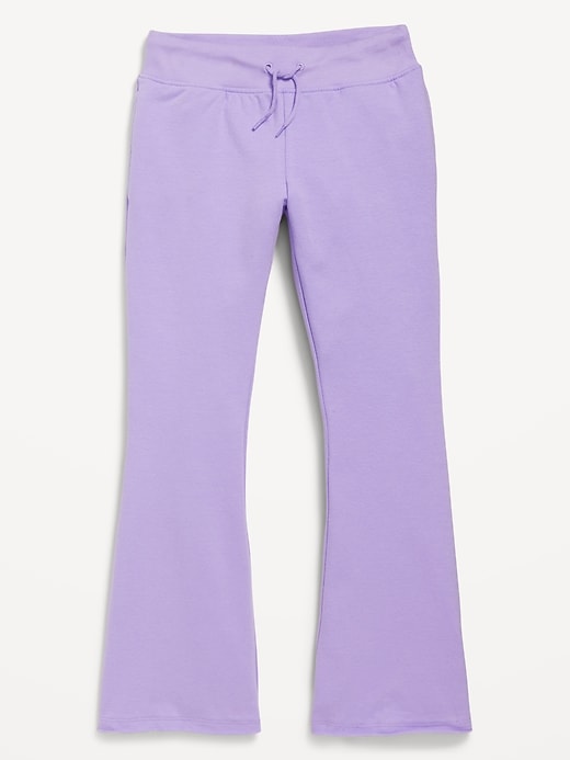 Image number 4 showing, Mid-Rise Flare-Leg Fleece Sweatpants for Girls