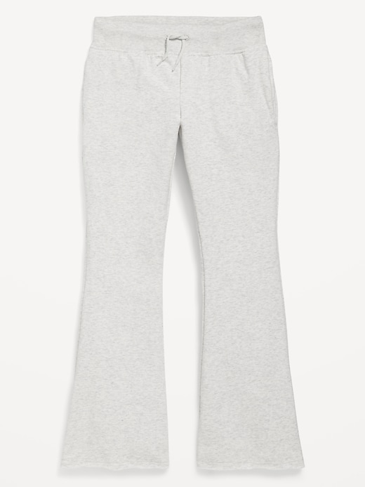 Image number 4 showing, Mid-Rise Flare-Leg Fleece Sweatpants for Girls