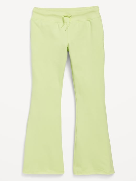 L'image numéro 4 présente Pantalon en coton ouaté évasé à taille mi-basse pour fille