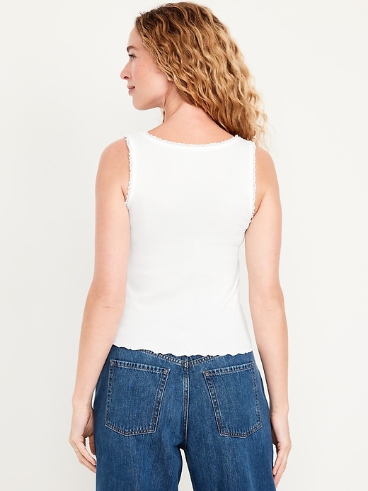 Image number 2 showing, Ribbed Cinched-Front Tank Top