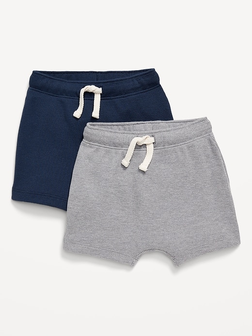 View large product image 1 of 2. Pull-On Waffle-Knit Shorts 2-Pack for Baby