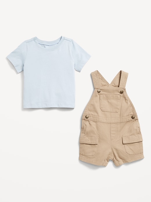 View large product image 2 of 2. Short-Sleeve T-Shirt and Shortalls Set for Baby