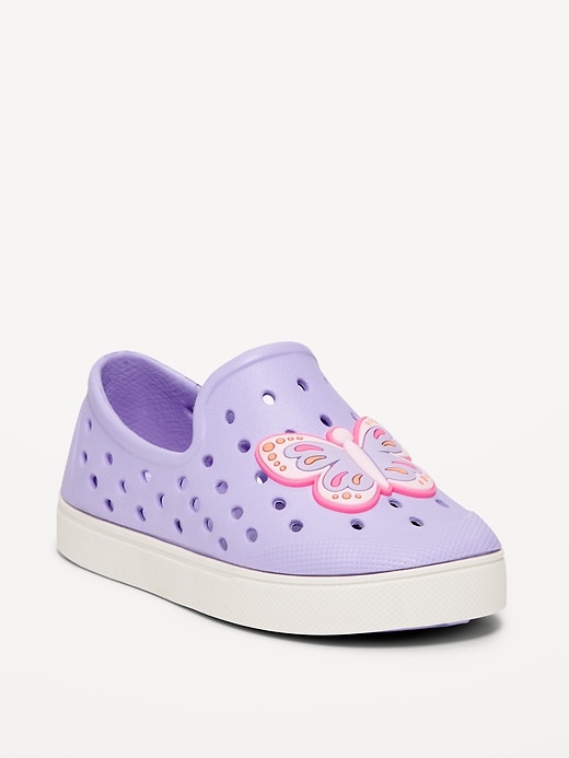 View large product image 1 of 2. Perforated Slip-On Shoes for Toddler Girls (Partially Plant-Based)