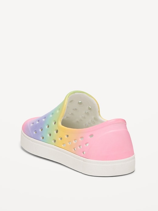 View large product image 2 of 2. Perforated Slip-On Shoes for Toddler Girls (Partially Plant-Based)