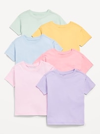 Image number 1 showing, Short-Sleeve T-Shirt 6-Pack for Toddler Girls