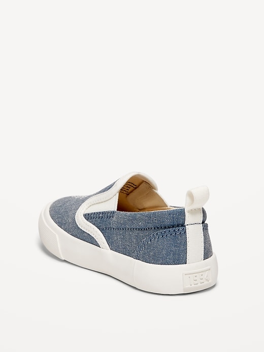 View large product image 2 of 2. Canvas Slip-On Sneakers for Toddler Girls