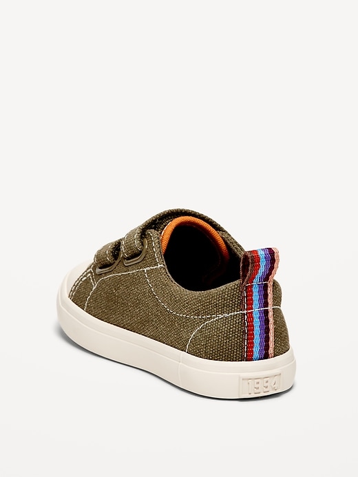 View large product image 2 of 2. Canvas Double Secure-Strap Sneakers for Toddler Boys