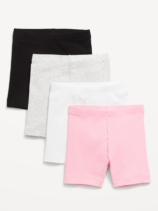 View large product image 1 of 2. 4-Pack Jersey-Knit Biker Shorts for Toddler Girls