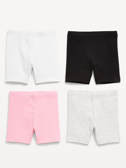 View large product image 2 of 2. 4-Pack Jersey-Knit Biker Shorts for Toddler Girls