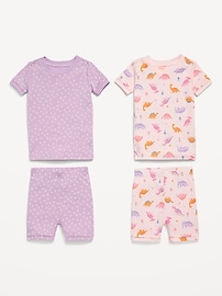 Image number 1 showing, Snug-Fit Printed Pajama 4-Piece Set for Toddler & Baby
