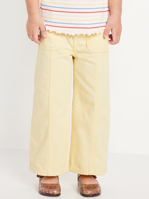 View large product image 2 of 3. High-Waisted Baggy Mariner Wide-Leg Jeans for Toddler Girls