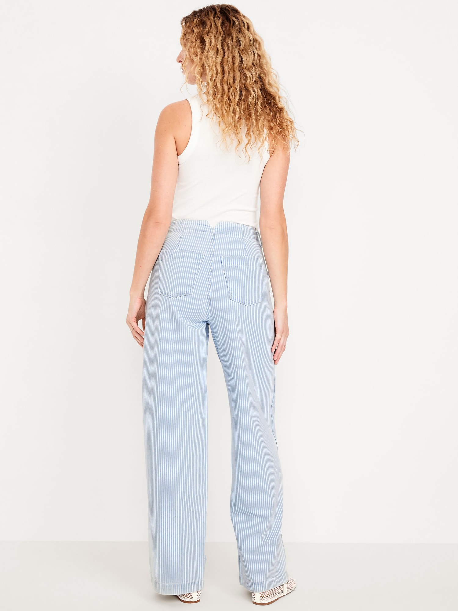 High-Waisted Baggy Wide-Leg Jeans