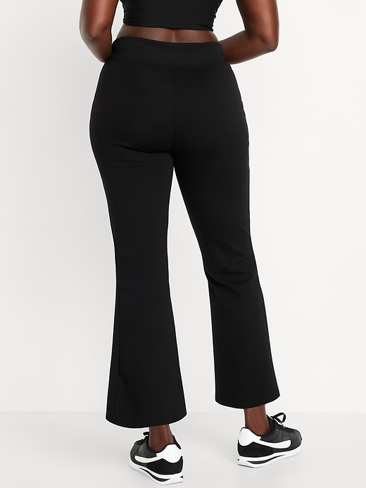 Image number 5 showing, High-Waisted Dynamic Fleece Crop Kick Flare Pants