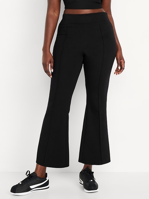 Image number 4 showing, High-Waisted Dynamic Fleece Crop Kick Flare Pants