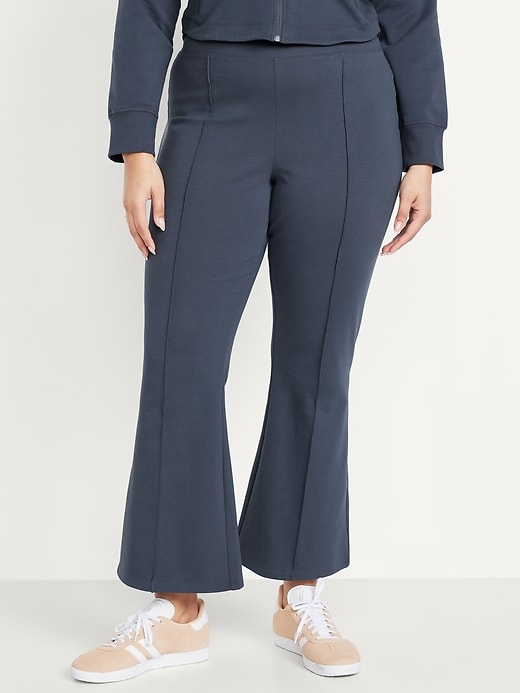 Image number 6 showing, High-Waisted Dynamic Fleece Crop Kick Flare Pants