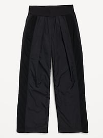 View large product image 4 of 4. High-Waisted Crinkle Wide-Leg Pants for Girls