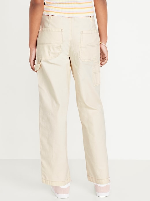 View large product image 2 of 4. Loose High-Waisted Carpenter Pants for Girls