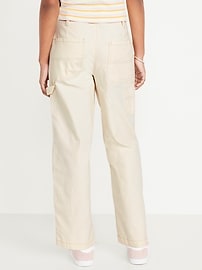 L'image numéro 2 présente Pantalon de menuisier ample à taille haute pour fille
