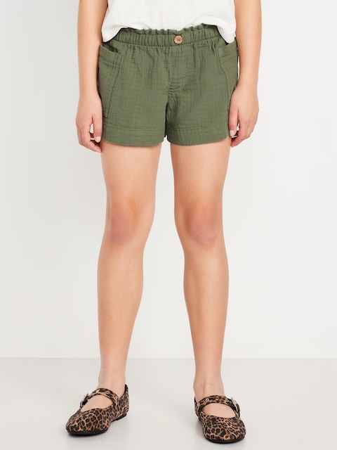 Short utilitaire ample à tissage double pour fille