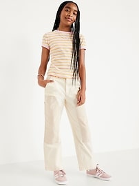 View large product image 3 of 4. Loose High-Waisted Carpenter Pants for Girls