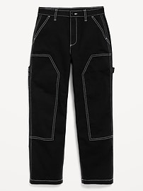 View large product image 4 of 4. Loose High-Waisted Carpenter Pants for Girls