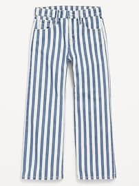 View large product image 4 of 5. Printed High-Waisted Baggy Wide-Leg Jeans for Girls