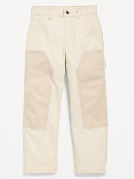 L'image numéro 4 présente Pantalon de menuisier ample à taille haute pour fille