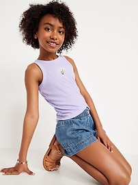 View large product image 3 of 4. Loose Utility Jean Shorts for Girls