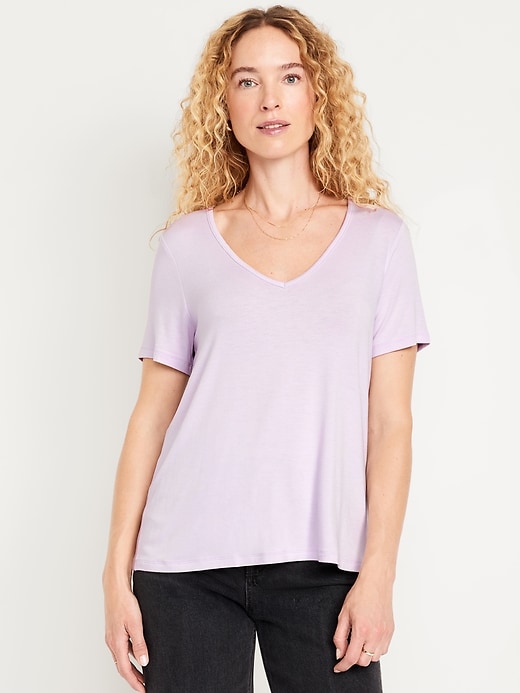 Image number 1 showing, Luxe V-Neck T-Shirt