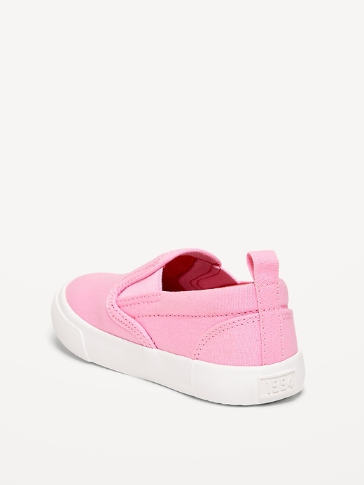 View large product image 2 of 2. Canvas Slip-On Sneakers for Toddler Girls