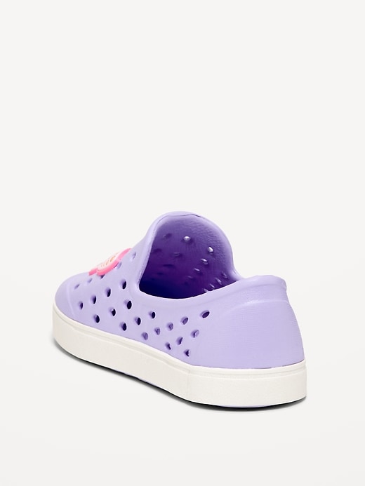 View large product image 2 of 2. Perforated Slip-On Shoes for Toddler Girls (Partially Plant-Based)