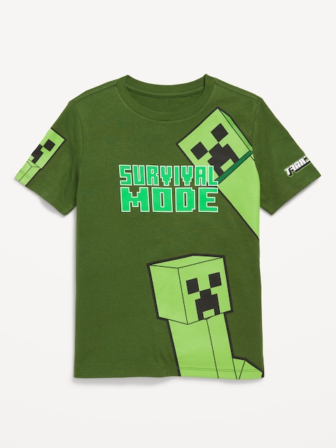 Minecraft™ Gender-Neutral Graphic T-Shirt for Kids