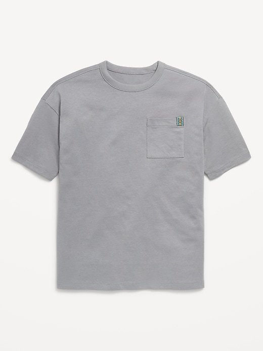 View large product image 2 of 4. Oversized Short-Sleeve Pocket T-Shirt for Boys