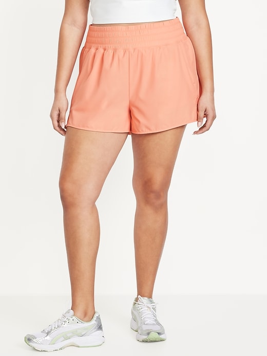 Image number 6 showing, Extra High-Waisted Crinkle Run Shorts -- 3-inch inseam